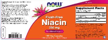 NOW Flush-Free Niacin 250 mg - supplement