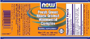 NOW Fresh Green Black Walnut Wormwood Complex - herbal supplement
