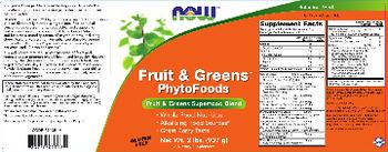 NOW Fruit & Greens PhytoFoods - supplement