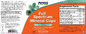 NOW Full Spectrum Mineral Caps - supplement