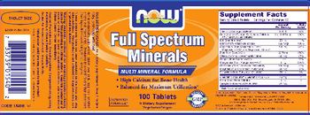 NOW Full Spectrum Minerals - supplement