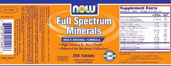 NOW Full Spectrum Minerals - supplement