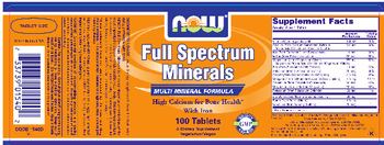 NOW Full Spectrum Minerals - supplement