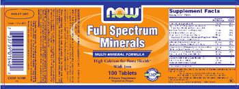 NOW Full Spectrum Minerals - supplement