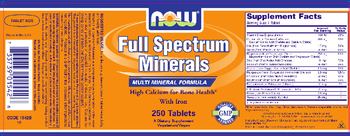 NOW Full Spectrum Minerals - supplement