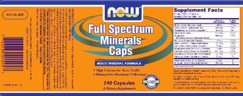 NOW Full Spectrum Minerals Caps - supplement