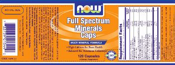NOW Full Spectrum Minerals Caps - supplement