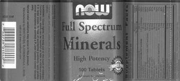 NOW Full Spectrum Minerals - supplement