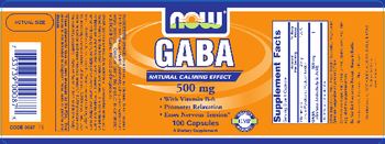 NOW GABA - supplement