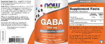 NOW GABA 500 mg - supplement