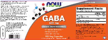 NOW GABA 500 mg - supplement