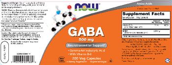 NOW GABA 500 mg - supplement