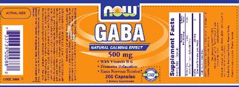 NOW GABA 500 mg - supplement