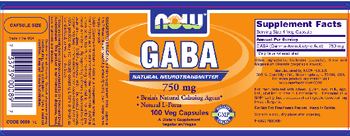 NOW GABA 750 mg - supplement