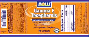 NOW Gamma E Tocopherols - supplement