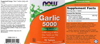 NOW Garlic 5000 - supplement