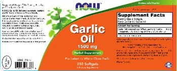 NOW Garlic Oil 1500 mg - supplement