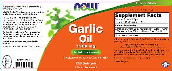 NOW Garlic Oil 1500 mg - supplement