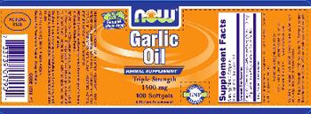 NOW Garlic Oil Triple Strength 1500 mg - supplement