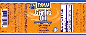 NOW Garlic Oil Triple Strength 1500 mg - supplement