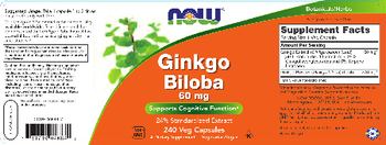 NOW Ginkgo Biloba 60 mg - supplement