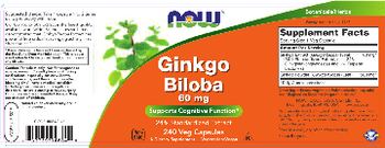 NOW Ginkgo Biloba 60 mg - supplement