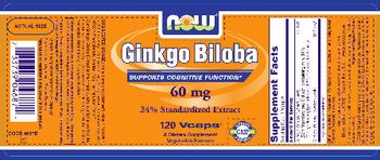 NOW Ginkgo Biloba 60 mg - supplement