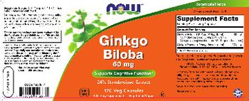 NOW Ginkgo Biloba 60 mg - supplement