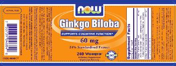 NOW Ginkgo Biloba 60 mg - supplement