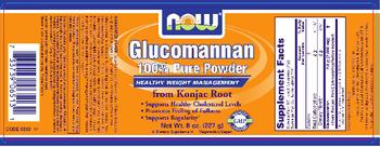 NOW Glucomannan 100% Pure Powder - supplement