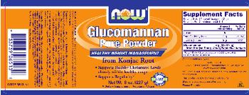 NOW Glucomannan Pure Powder - supplement