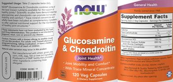 NOW Glucosamine & Chondroitin - supplement