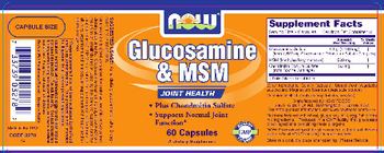 NOW Glucosamine & MSM - supplement