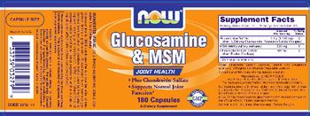 NOW Glucosamine & MSM - supplement