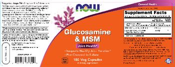 NOW Glucosamine & MSM - supplement