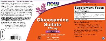 NOW Glucosamine Sulfate 750 mg - supplement