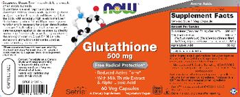 NOW Glutathione 500 mg - supplement