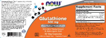 NOW Glutathione 500 mg - supplement