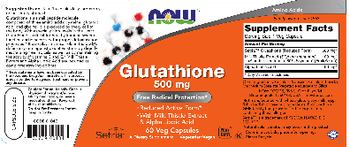 NOW Glutathione 500 mg - supplement