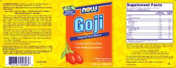 NOW Goji SuperFruit Juice - supplement
