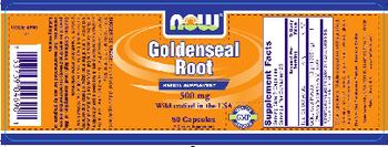 NOW Goldenseal Root 500 mg - supplement