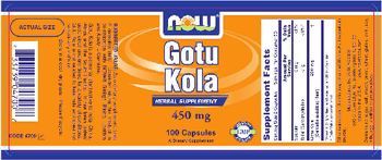 NOW Gotu Kola 450 mg - supplement