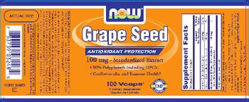 NOW Grape Seed 100 mg - Standardized Extract - supplement