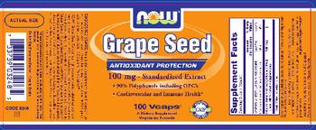 NOW Grape Seed 100 mg - Standardized Extract - supplement