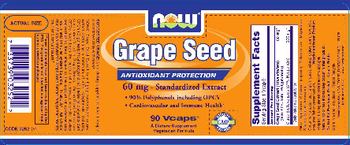 NOW Grape Seed 60 mg - Standardized Extract - supplement