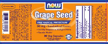 NOW Grape Seed 60 mg - supplement
