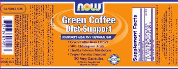 NOW Green Coffee Diet Support - supplement