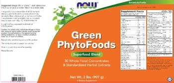 NOW Green PhytoFoods - supplement