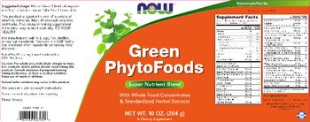 NOW Green PhytoFoods - supplement