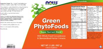 NOW Green PhytoFoods - supplement